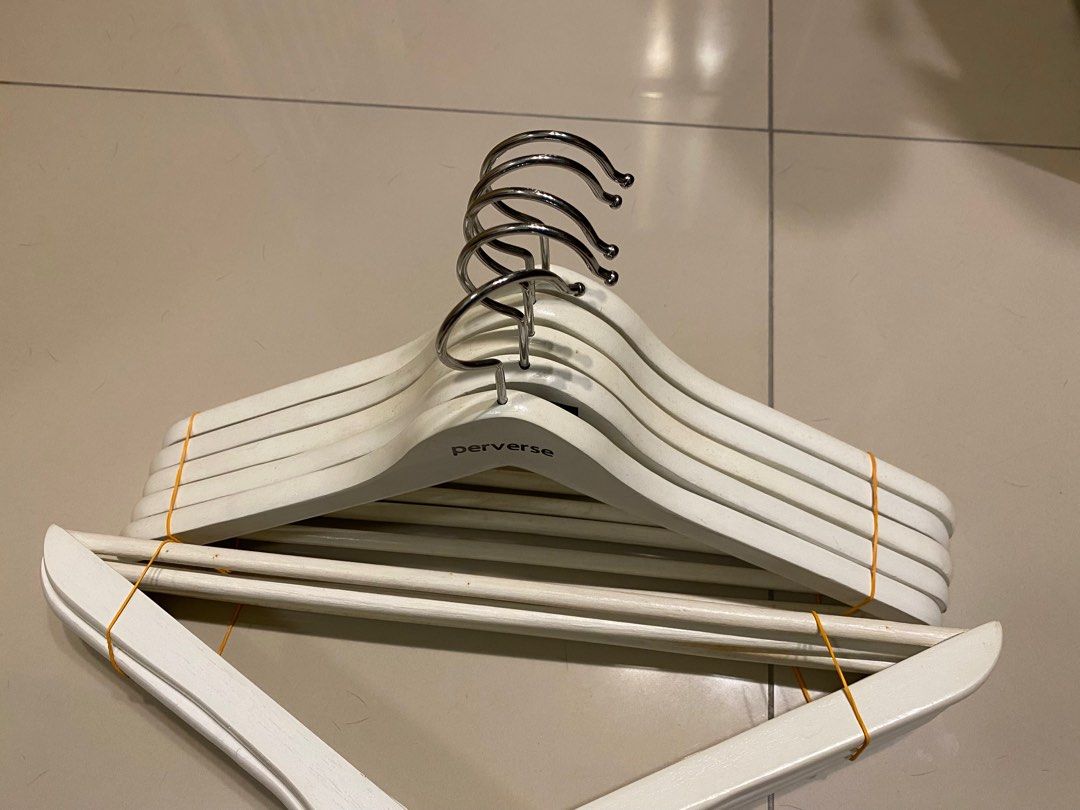 IKEA WOOD HANGERS WHITE COLOR, Furniture & Home Living, Home