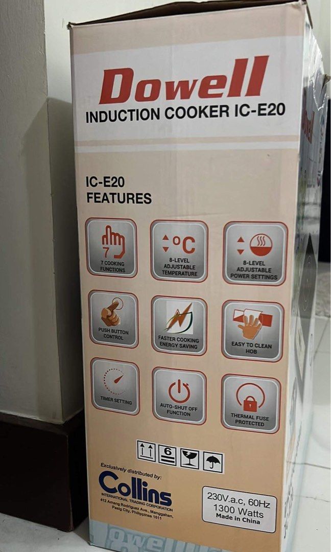 Induction Cooker (Dowell ICE20) with free pan, Furniture & Home Living