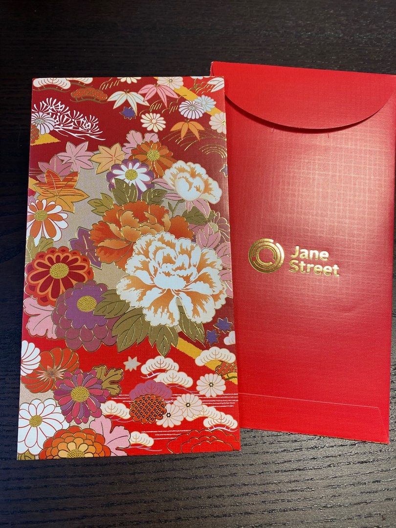 Jane Street雙色燙金利是封, 興趣及遊戲, 手作＆自家設計, 文具及工藝- 畫作及印刷品- Carousell