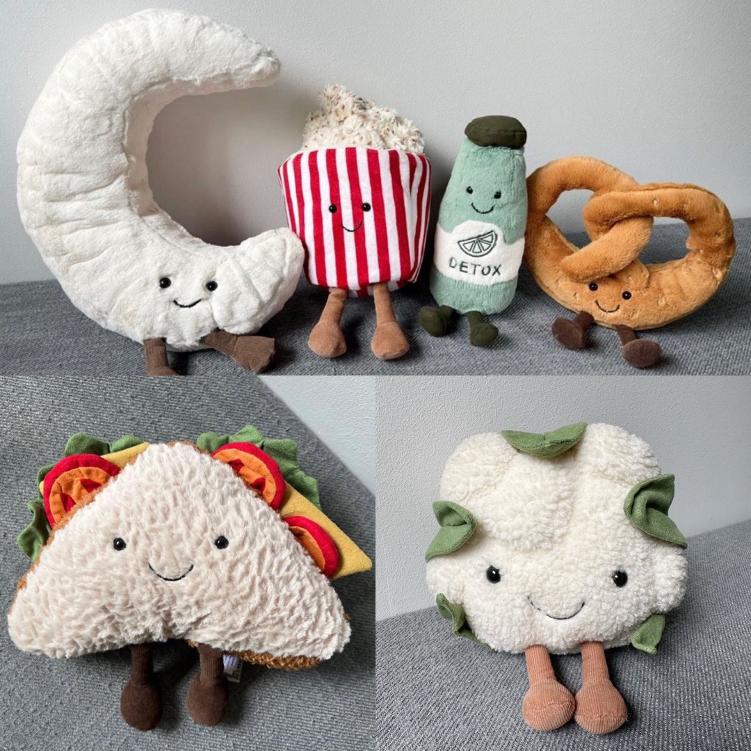 Jellycat Amuseable Sandwich Cauliflower Popcorn Energy Drink Pretzel