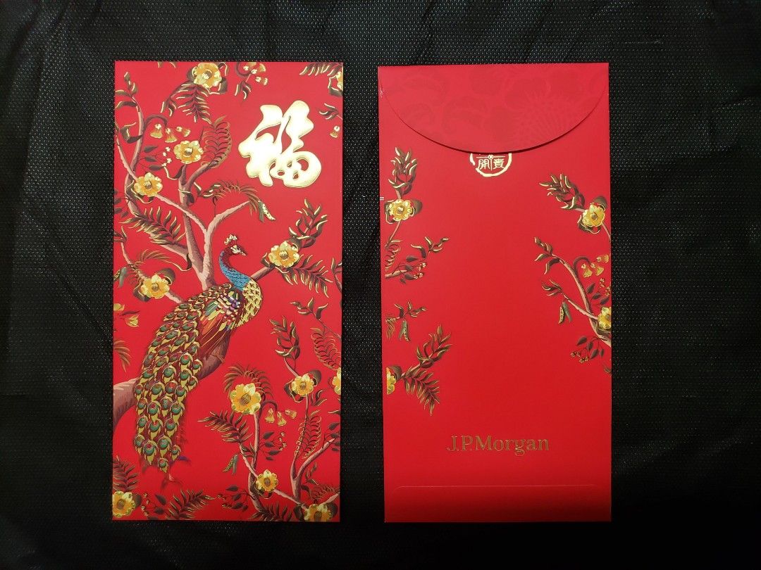 JPM 摩根大通2023年利是封高級設計投資私人客戶專享私人銀行Private Bank JP Morgan, 興趣及遊戲, 手作＆自家設計,  文具及工藝- 節日佈置及裝飾-