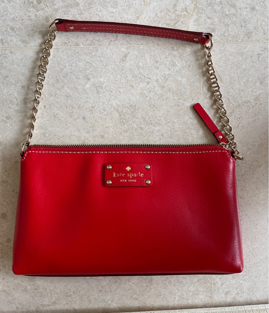 Red kate spade clutch outlet