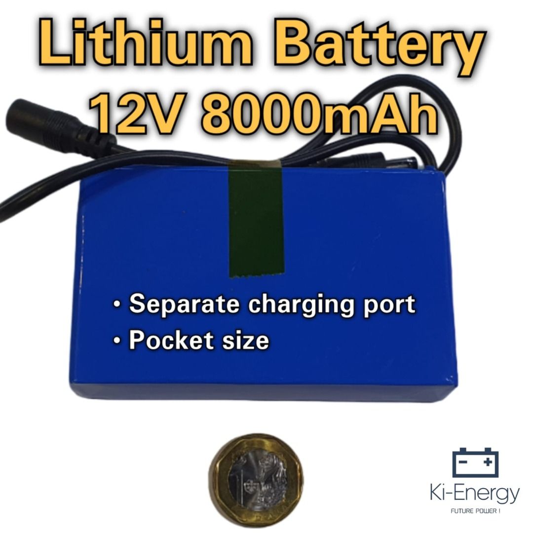 [KiEnergy] 12V 8Ah 8000mAh Lithium Polymer Battery Pack Pocket DC5