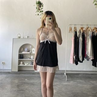 Lace slip dress lingerie