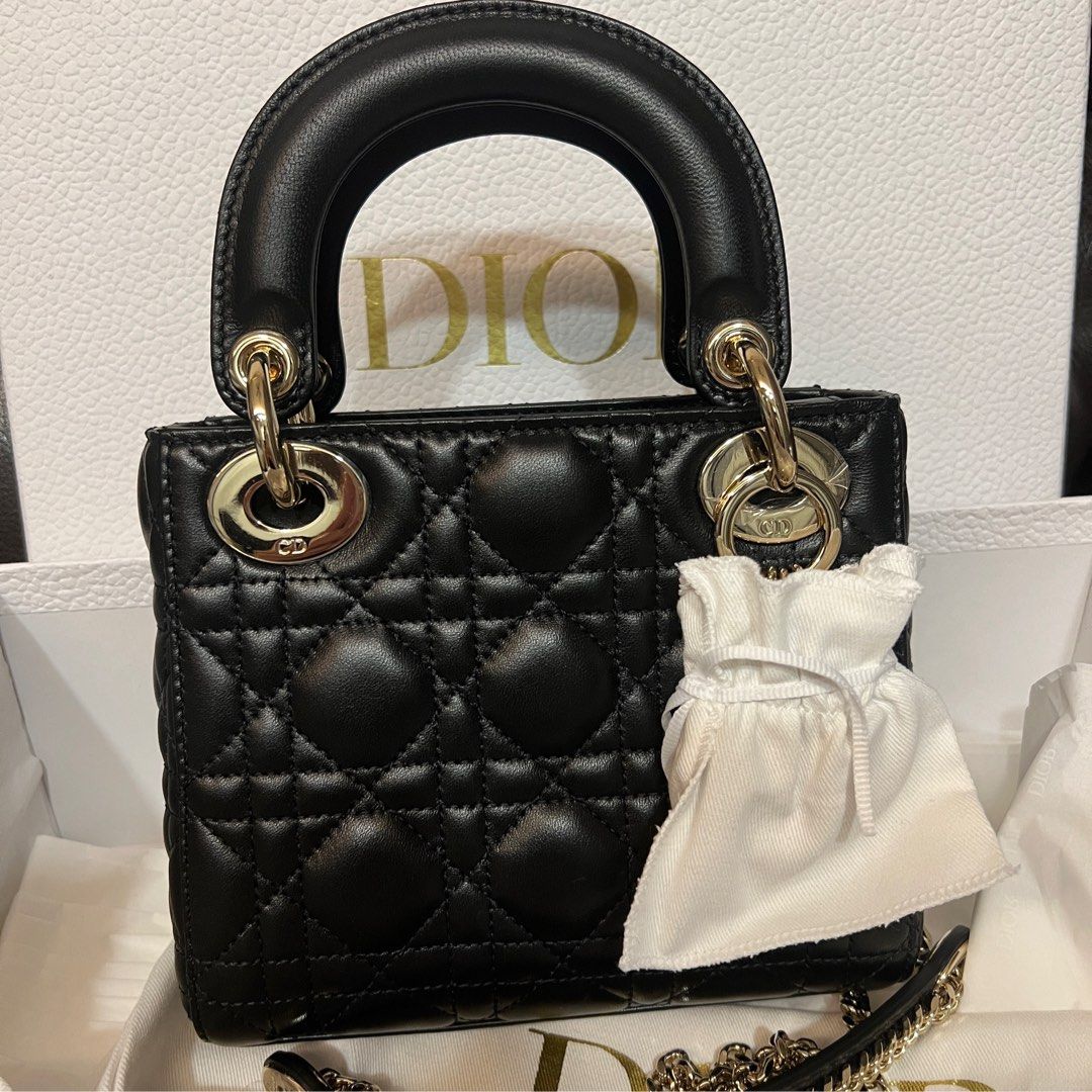 Dior Lady Dior Mini Black Satin bag With Crystals at 1stDibs  lady dior  black crystal lady dior mini crystal mini lady dior satin bag