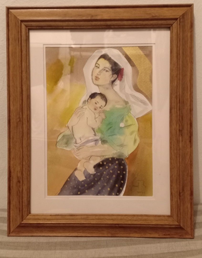 Lambing by Joseph Villamar (Category: Wall Decor) located in Manila. Submitted by akosimariengge (Listing ID 1188525500, Image 2). Description: Title: Lambing 2021 Size: 10x7.5 inches w/out frame Medium: Watercolor •Comes with COA. About the artist: Joseph was born on July 12 , 1968 in Calaca, Batangas. He studied as a Fine Arts major at the FEATI University. He is part of the Saturday Group headed by Mauro Malang, where he frequently visited. Vi