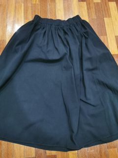 Long black A skirt 日系黑A型裙
