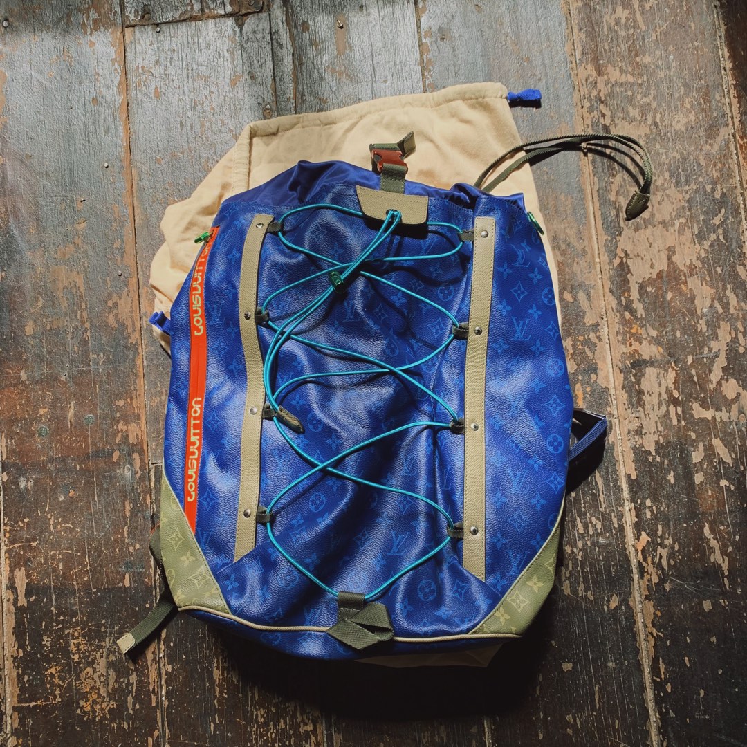 Kim Jones Pacific Split Blue Canvas Backpack #glamourwish