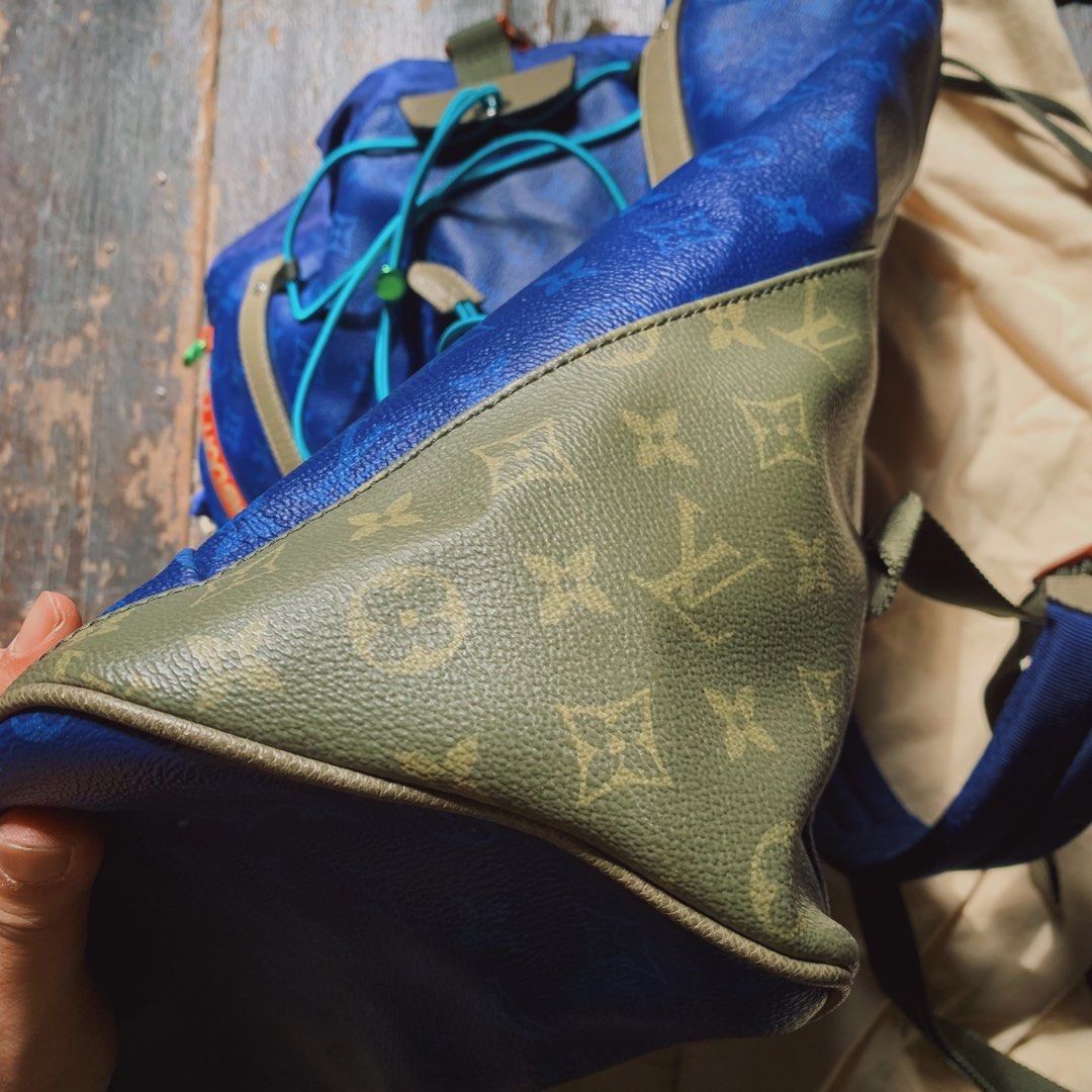 Kim Jones Pacific Split Blue Canvas Backpack #glamourwish