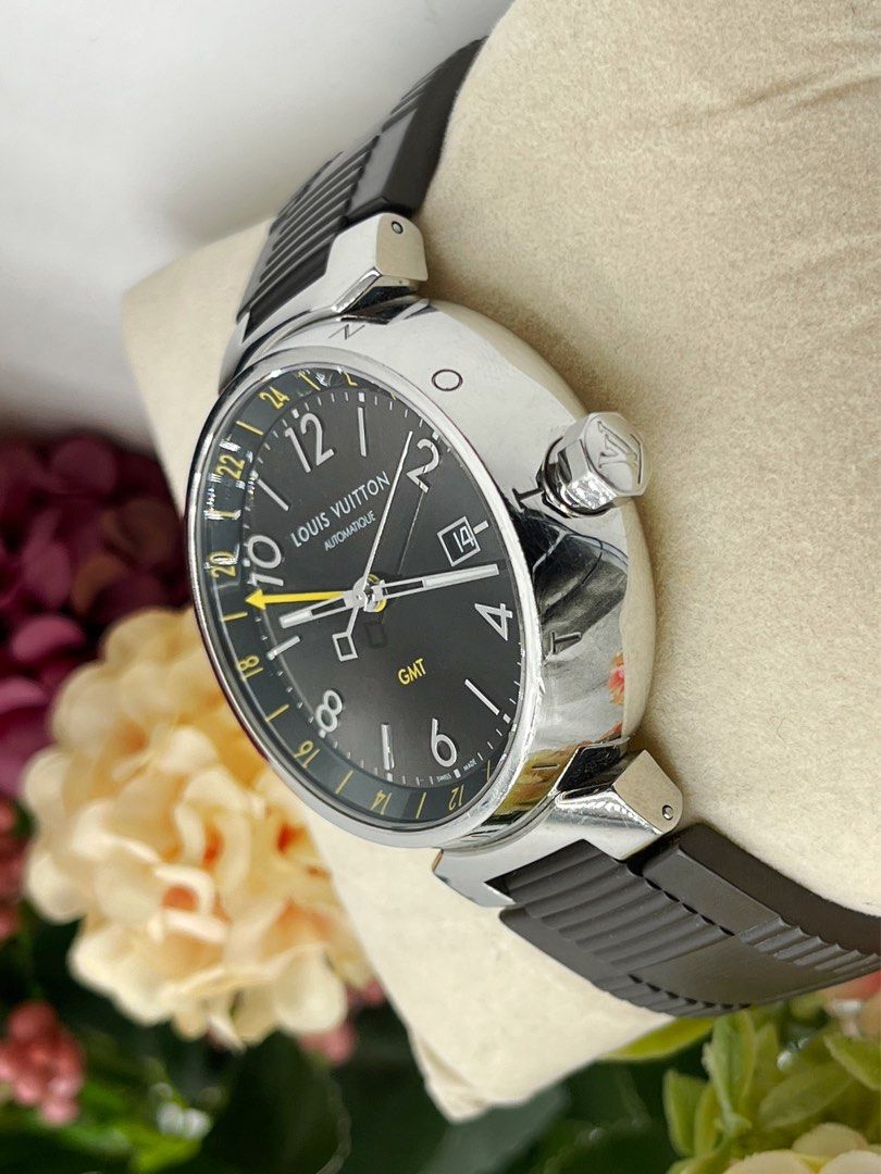 LOUIS VUITTON TAMBOUR GMT REF Q1155 41MM AUTOMATIC UNISEX WATCH