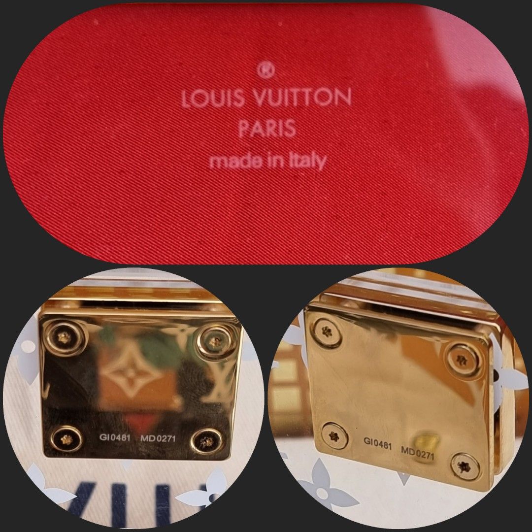 LOUIS VUITTON LOUIS VUITTON Boite Scott Cube GI0481 leather Plexiglass  Clear Monogram pattern GI0481