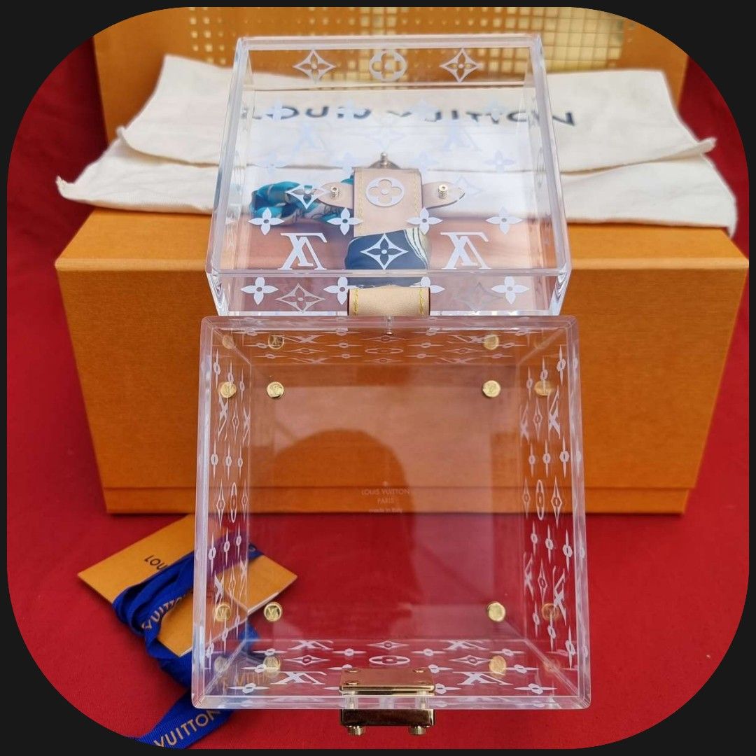 🛑Louis Vuitton Cube Scott Box White Monogram Plexiglass Bag