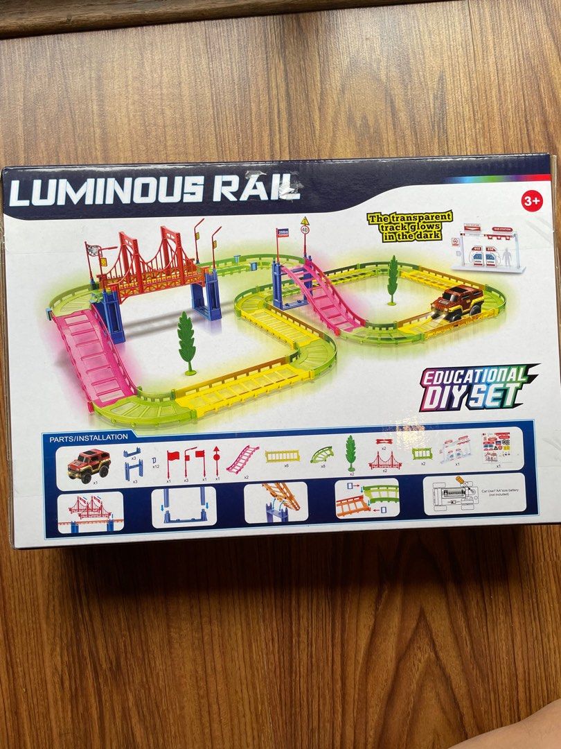 Luminous rail car track, Hobbies & Toys, Toys & Games on Carousell