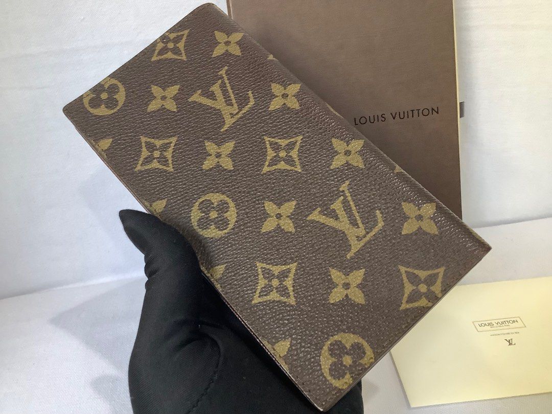 LV Check Book Holder authentic preloved, Luxury, Bags & Wallets on Carousell
