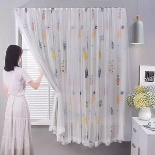 Magic Velcro Curtain/ Tirai Pintu Jendela Tanpa Bor