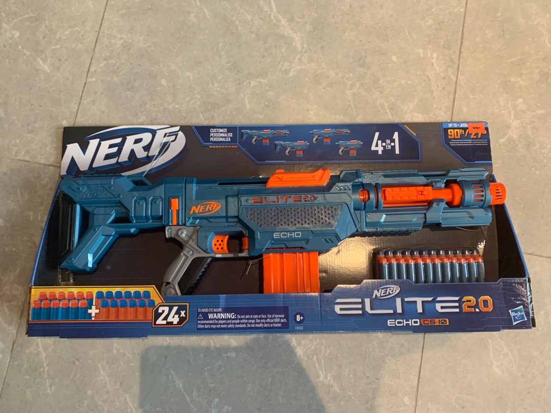 Nerf Elite 2.0 Echo CS-10, Comes with 24 Official Nerf Darts, Ages