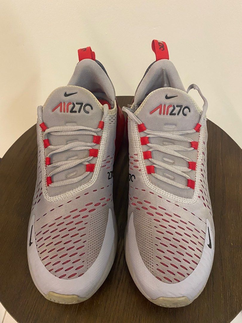 NIKE AIR MAX 270 WOLF GREY RED Men s Fashion Footwear