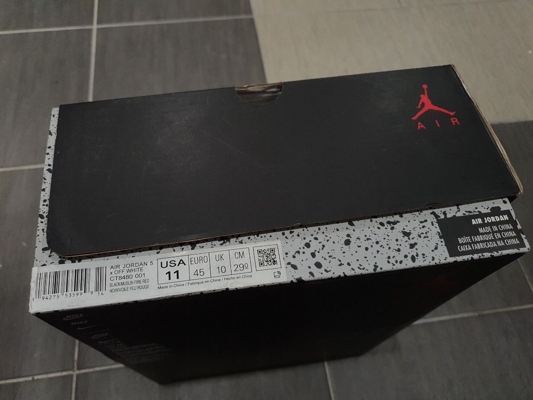 Nike AJ5 Retro Off-White Black, Men's Fashion, Footwear, Casual