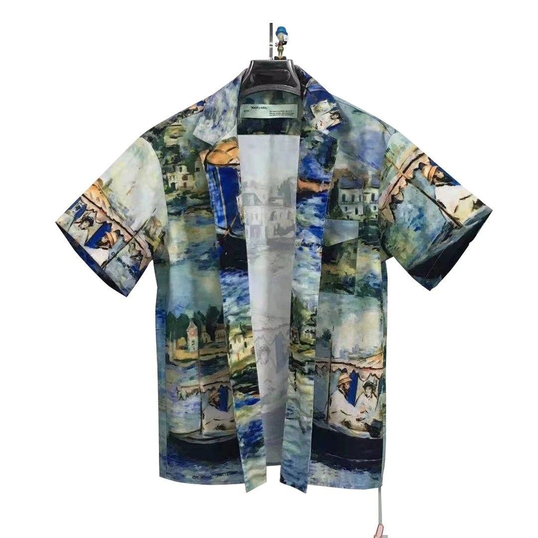 OFF WHITE C O VIRGIL ABLOH LAKE HOLIDAY SHIRT Men s Fashion