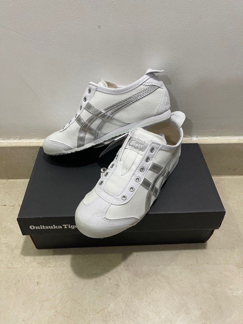 Onitsuka Tiger Mexico Slip On Silver White Women s Fashion
