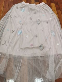 Pink planet lace skirt 浅粉宇宙蕾丝裙