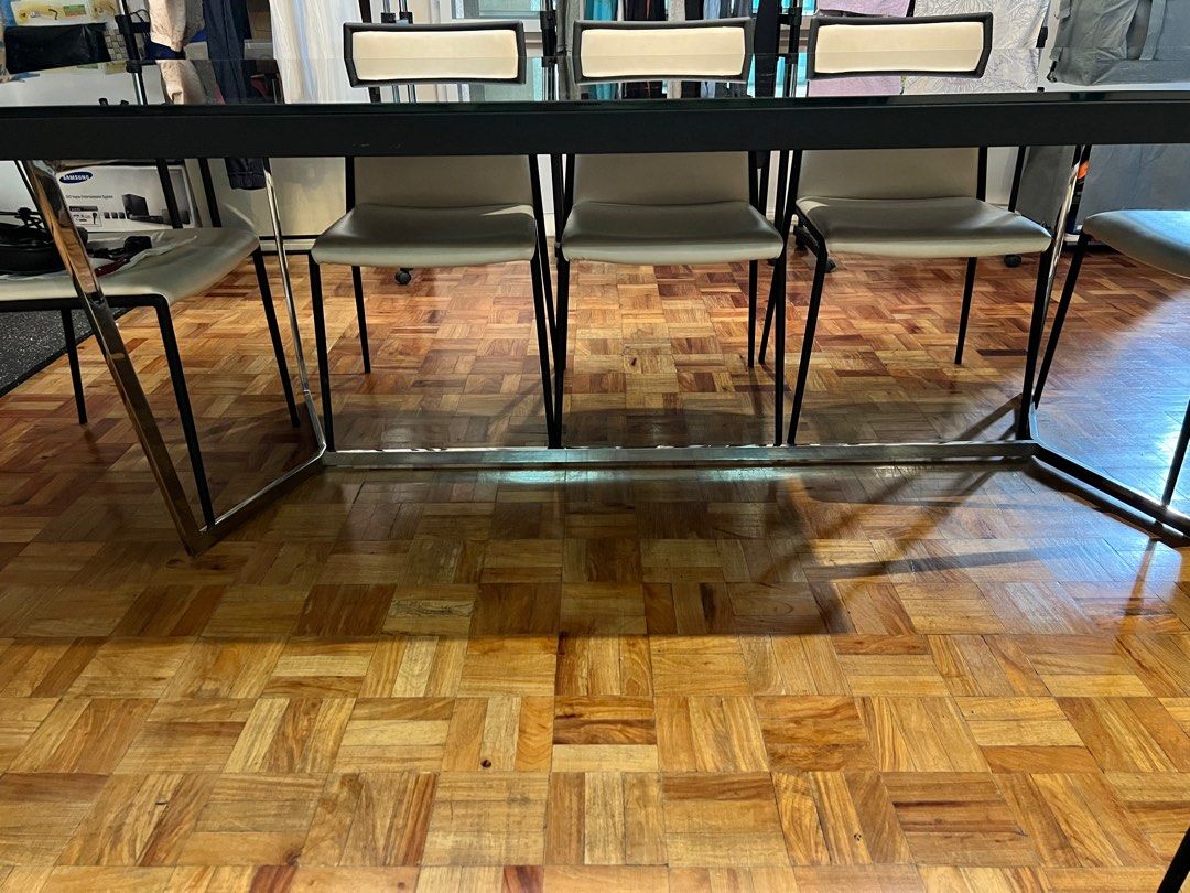 Preowned Modern Dining Table + Chairs Set, Furniture & Home Living