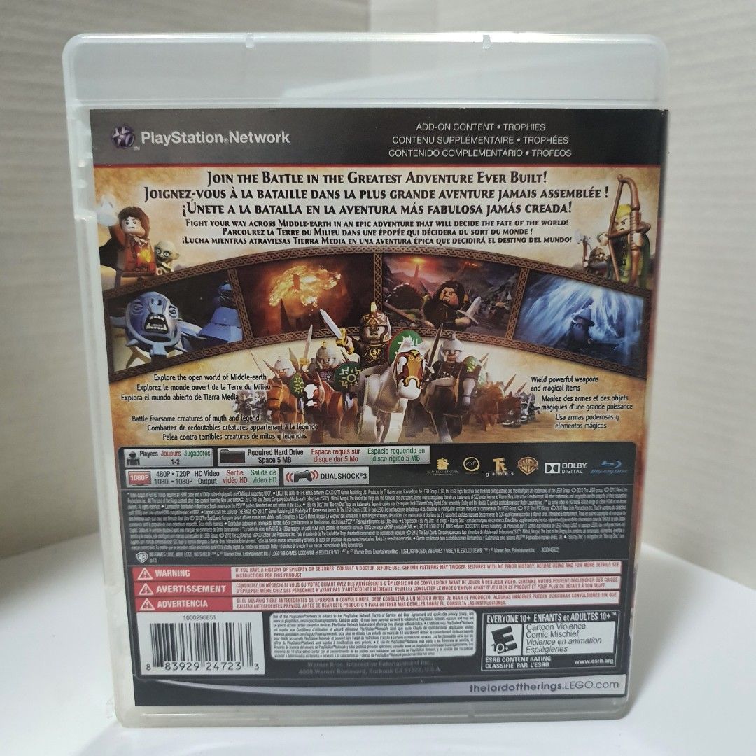PS3 Games Lego Lord of the Rings R1 ESRB Action Adventure