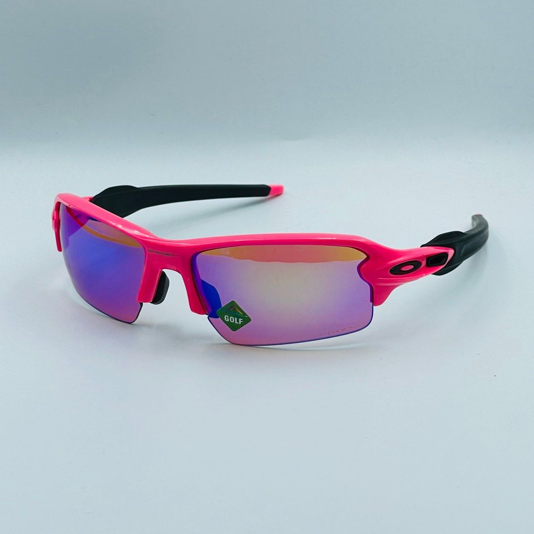 Rare Oakley Flak 2.0 A Neon Pink w Prizm Golf Custom