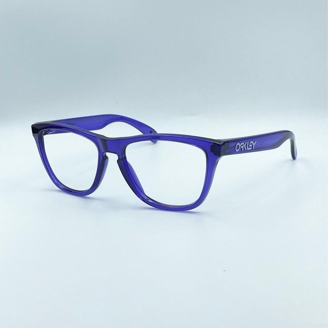 Rare Oakley Frogskins Crystal Purple Custom Frame only, Men's Fashion ...
