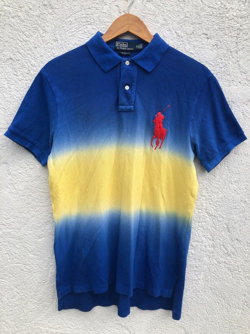 Rare Polo Ralph Lauren Tie Dye Two Tone Polo Shirt, Men's Fashion, Tops &  Sets, Tshirts & Polo Shirts on Carousell