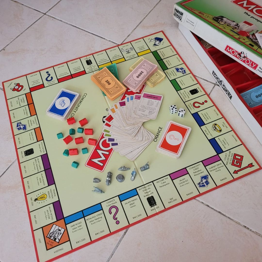 Rare Vintage Parker Monopoly Malaysia Edition Property Trading Board Kid  Teen Adult Fun Strategy Game, Hobbies & Toys, Toys & Games on Carousell
