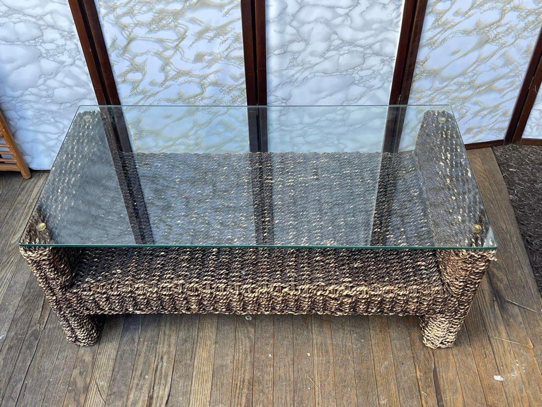 Rattan center table, Furniture & Home Living, Furniture, Tables & Sets