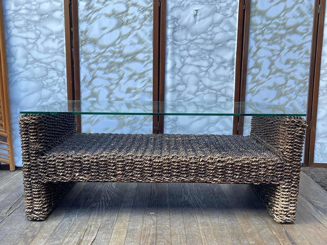 Rattan center table, Furniture & Home Living, Furniture, Tables & Sets