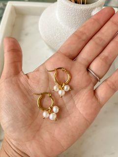Real Freshwater Pearl Dangling Earrings