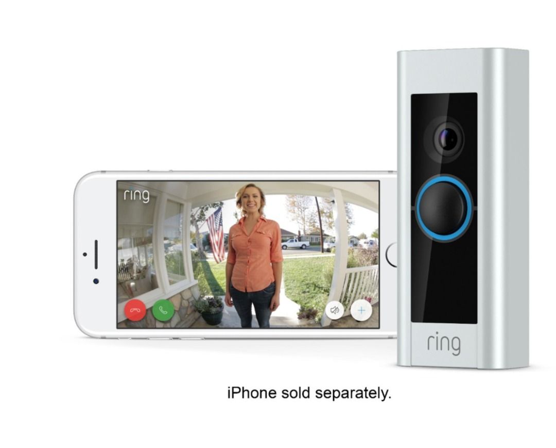 Ring Video Doorbell Pro and Chime Pro Bundle Satin Nickel