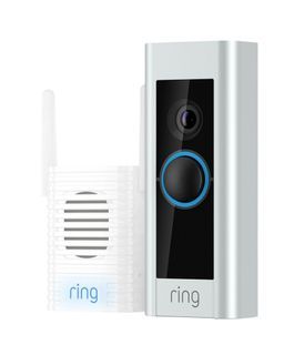 Ring - Video Doorbell Pro and Chime Pro Bundle - Satin Nickel