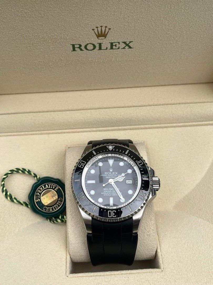 Rolex 2008 Deepsea Seadweller (Category: Luxury Watches) located in Pasig City. Submitted by Watchaholics (Listing ID 1208845872, Image 3). Description: Rolex Deepsea Seadweller 2008 model Ref 116660 44mm Cal 3135 Rubber B strap Rnr Authentication Papers 9.3/10 For 530k .