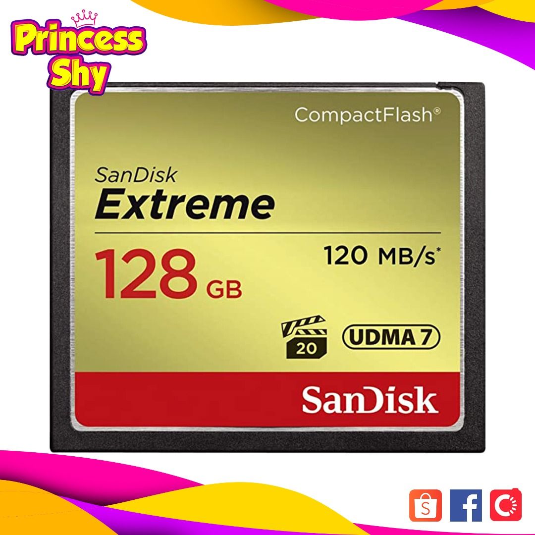 SanDisk Extreme 128GB Compact Flash Memory Card SDCFXSB 128G