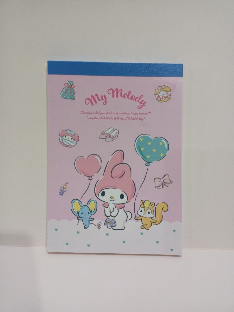 Sanrio License Memo Pad Melody Kuromi Cinnamoroll Pompompurin, Hobbies