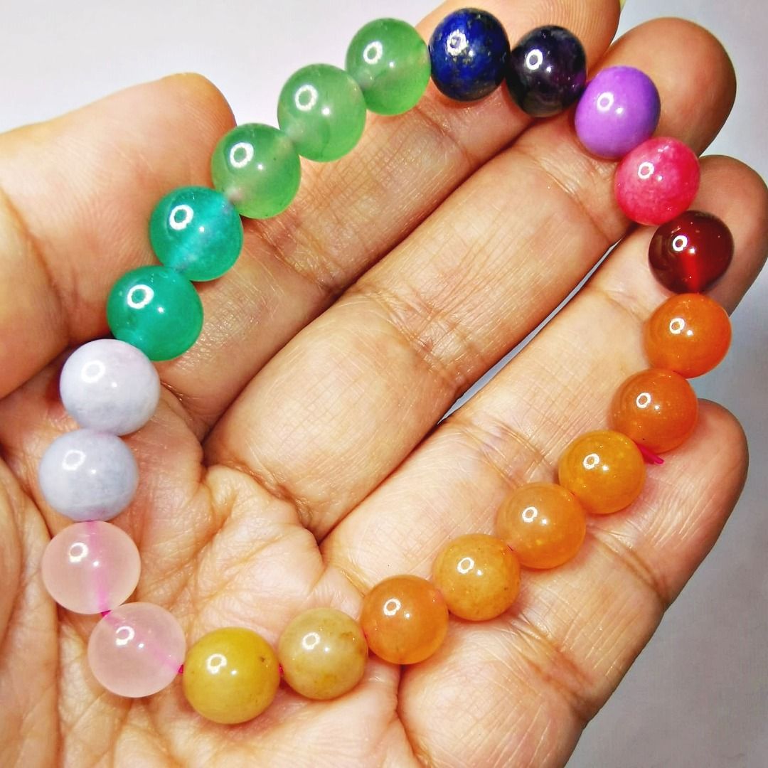 Seven Chakra Rainbow Candy Multi Function Color Crystal Bracelet