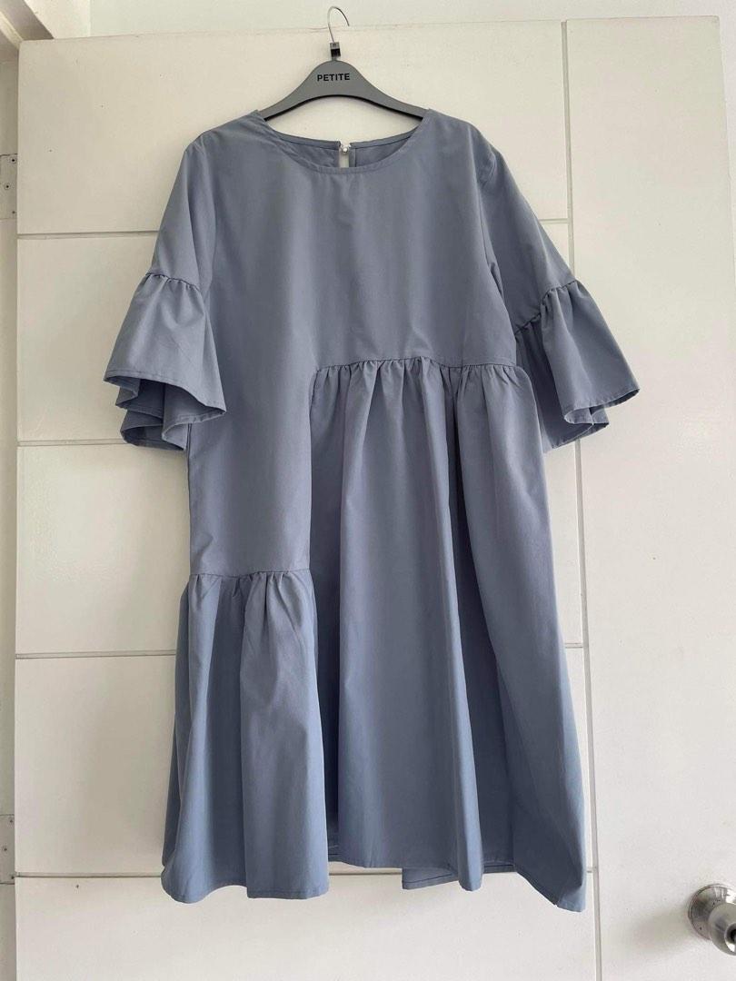 Shein Powder Blue Dress, Women's Fashion, Dresses & Sets, Dresses on