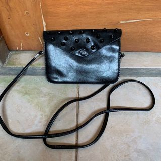 Slinb mini kulit asli hitam