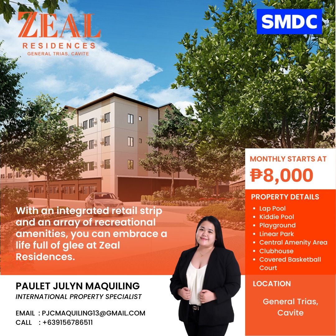SMDC, ZEAL RESIDENCES in GENERAL TRIAS, CAVITE, Property, For Sale