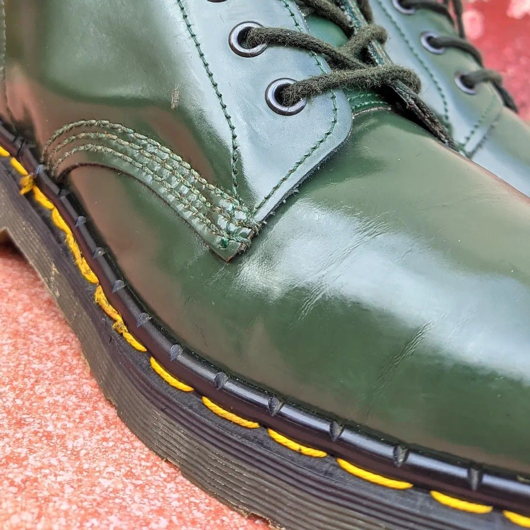 SOLOVAIR Vintage Green HiShine 8eye Derby Boot (RARE), Fesyen Pria