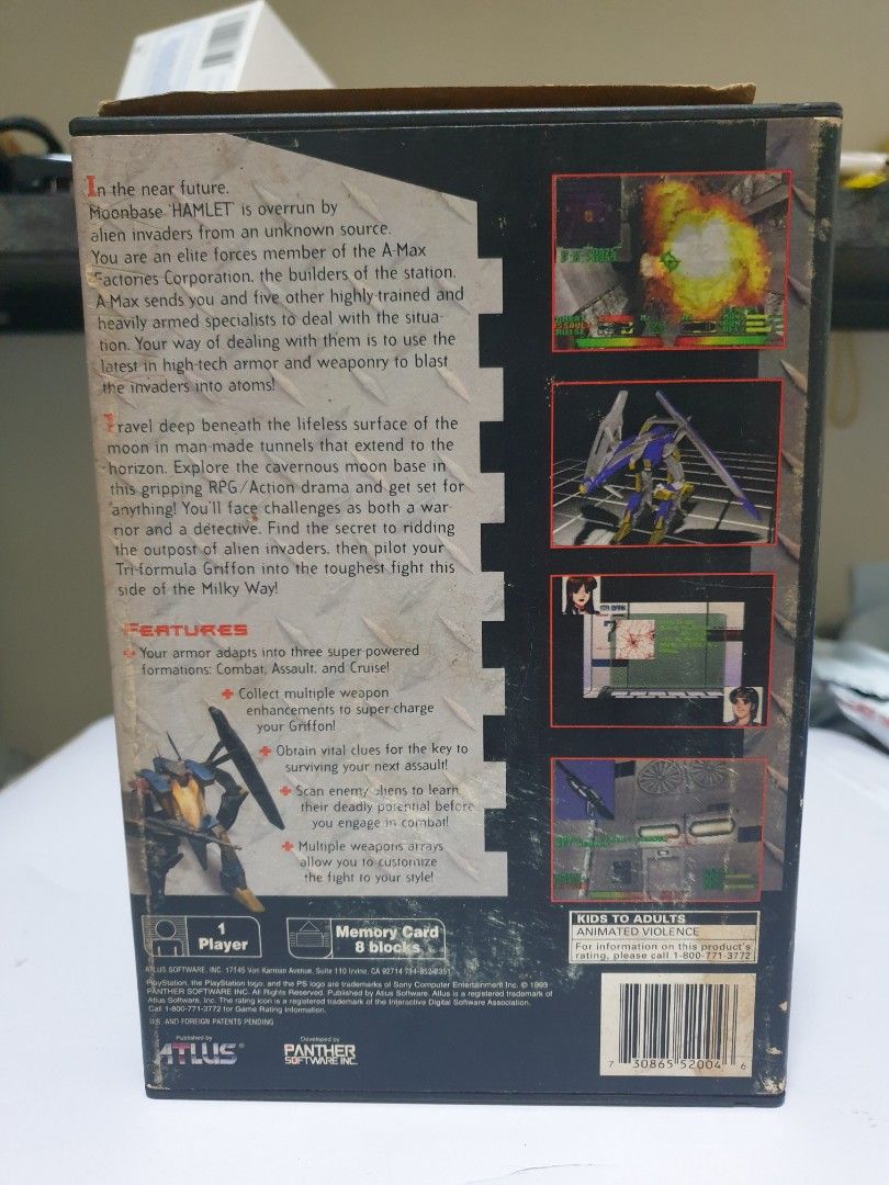 Space Griffon VF-9 (Sony Playstation 1) (Category: PlayStation) located in Quezon City. Submitted by itemsforadoption (Listing ID 1208806233, Image 2). Description: Rfs: Its 2023! Happy New Year! Hoping you have a good year ahead of you! If you have questions feel free to send a message. Though I'll most likely be able to reply from 10am to 8pm. Please be patient and understanding. Decluttering games and items that I've picked up or for friends a