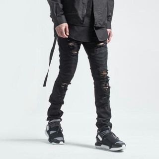 Stampd Distressed Moto Denim