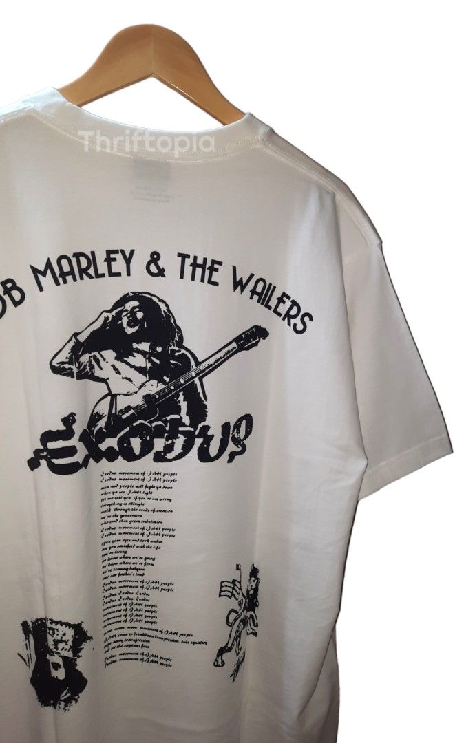 STUSSY X BOB MARLEY & THE WAILERS EXODUS TEE XL (P23/L29) WHITE