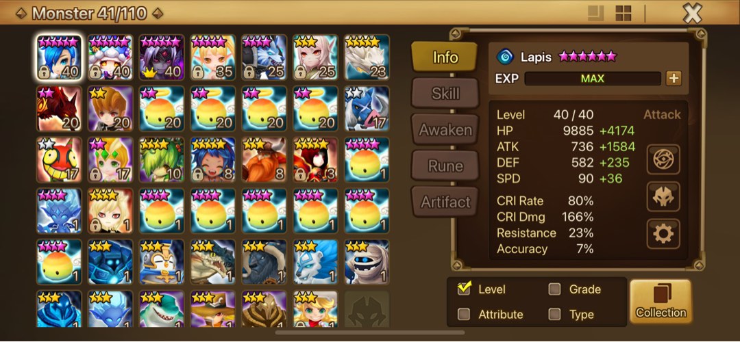 LD5 Dark Demon summoners war account, Video Gaming, Video Games, Others on Carousell