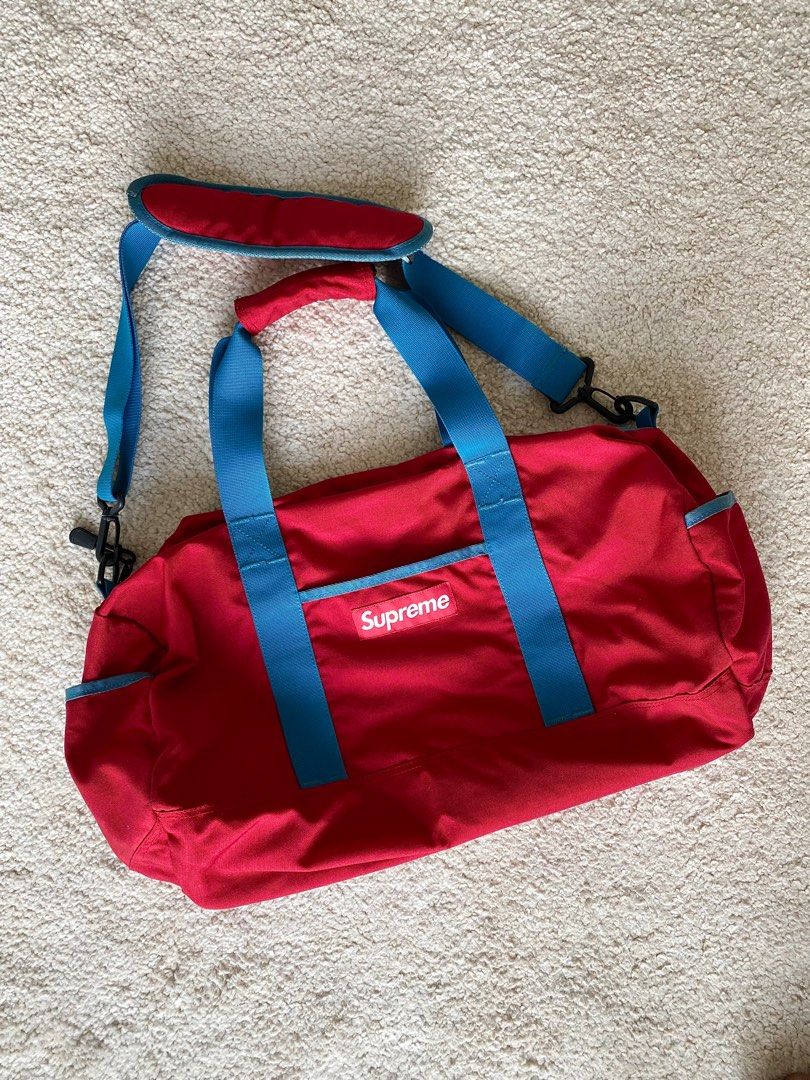 Supreme duffle bag blue top