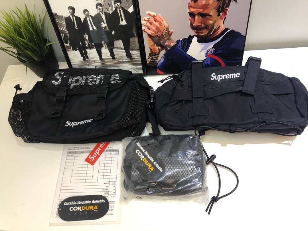 SUPREME SS20 WAIST BAG BLACK, Men's Fashion, Bags, Sling Bags on Carousell
